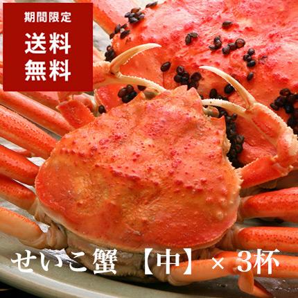 せいこ蟹【特中】３杯セット◆12月14日までの発送分◆