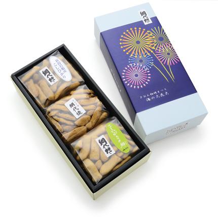 特選網代焼《夏：夏花火》3種食べくらべセット［ミニ］＝2箱〜＝