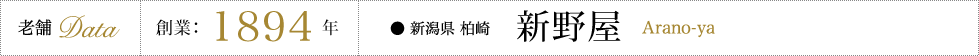 新潟県 柏崎 新野屋